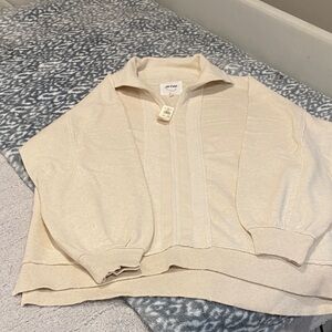 Brand new still in bag aerie cream oversized split tunic sweatshirt